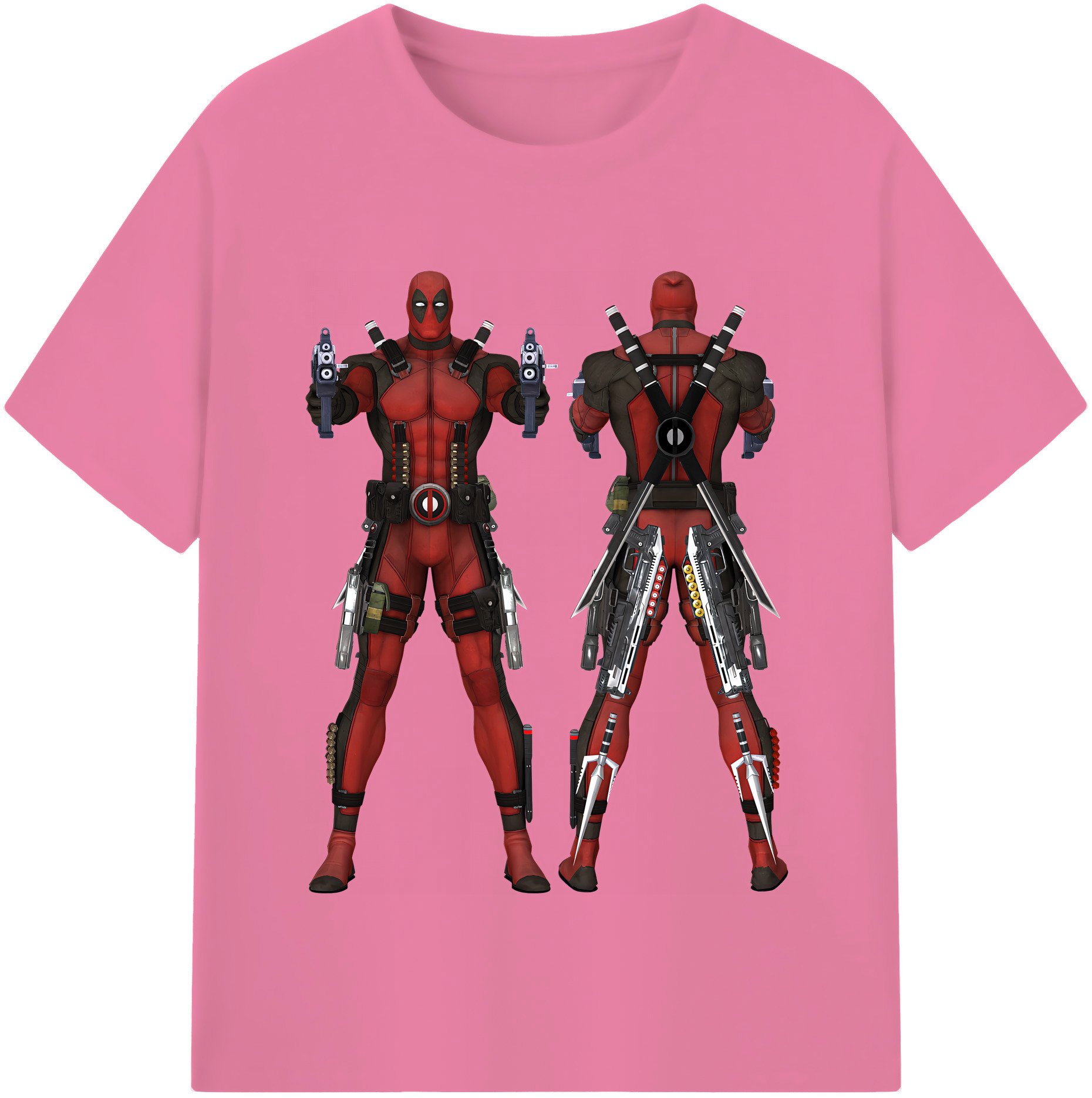 （画像用） Deadpool デッドプール 綿100％半袖Tシャツ（フロントプリント）